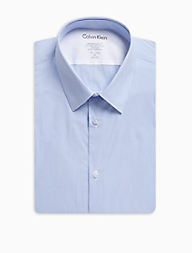 CK男装x fit ultra slim fit stripe dress shirt