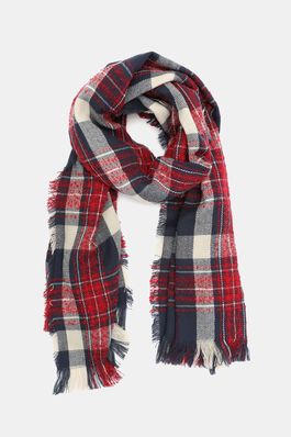 围巾Oversized Plaid Scarf