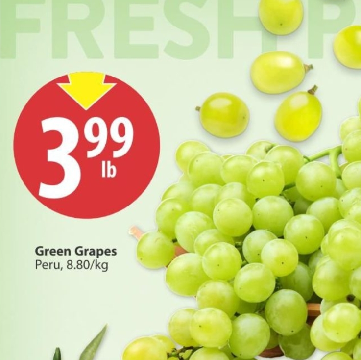 青葡萄特价3.99元一磅
