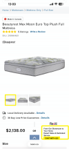 骨折价9成新床垫，BEAUTYREST, 原1729$,现$899低价转！（大温地区可考虑送货）