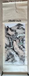 名画家真迹山水画 $300 ( 28x80 inch )