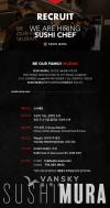 Sushi Mura Oak St Hiring Sushi Chef